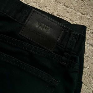 Vans black chino short, cutoff style.
